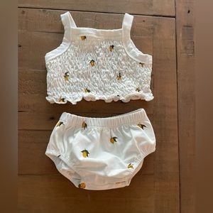 Oat and Co smocked top and bloomer set.